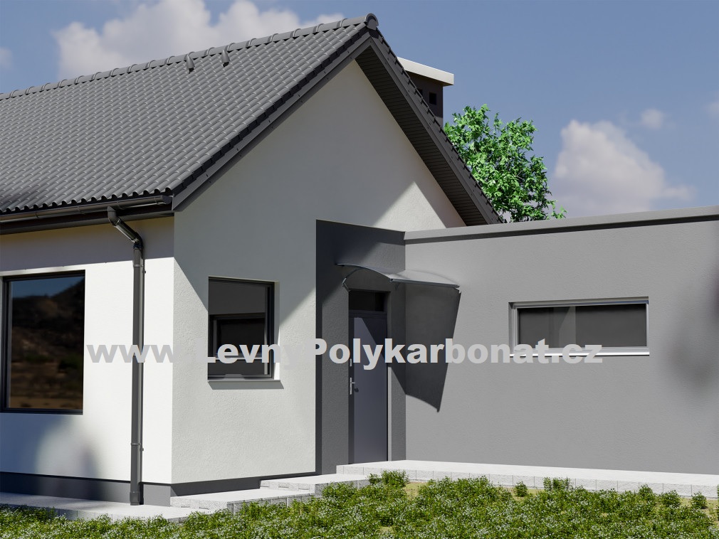 Vchodová stříška z PC tl.6 mm COVERNIT L-160 ANTRACIT/BRONZ - 160 x 100 x 25 cm