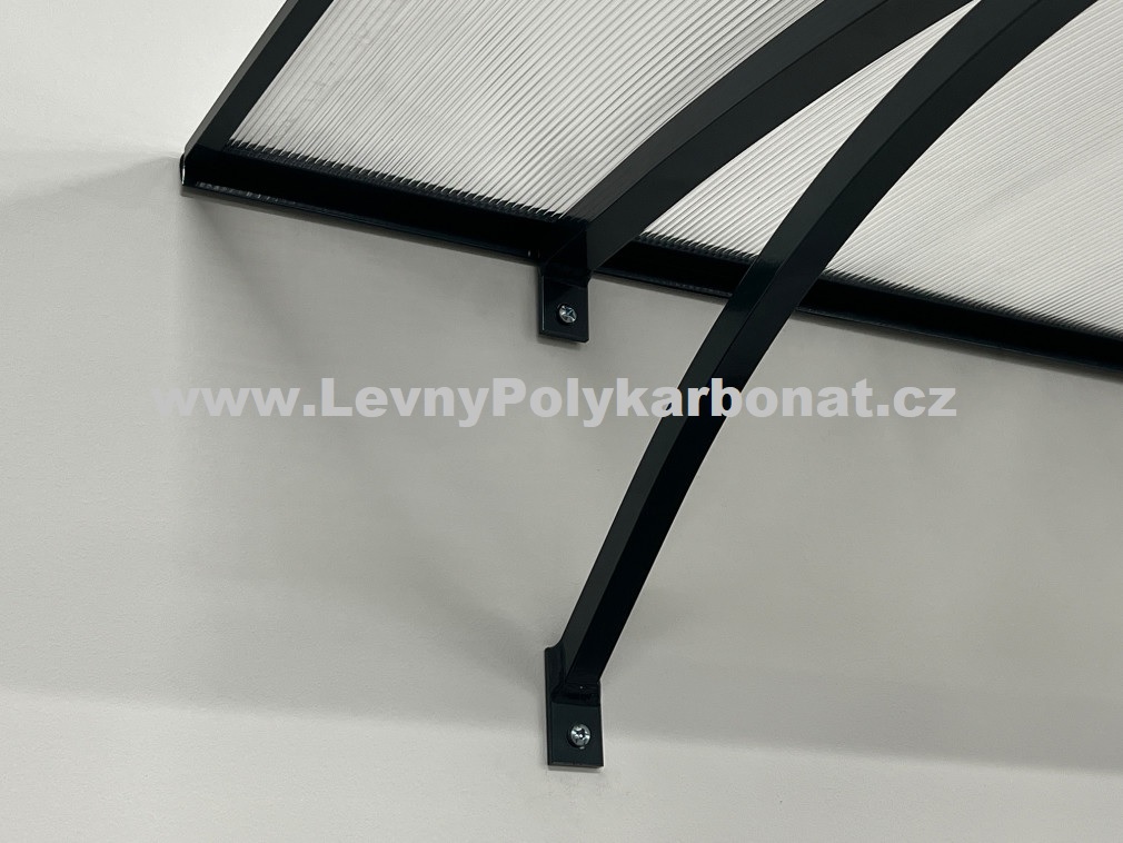 Vchodová stříška z PC tl.6 mm COVERNIT L-160 ANTRACIT/BRONZ - 160 x 100 x 25 cm