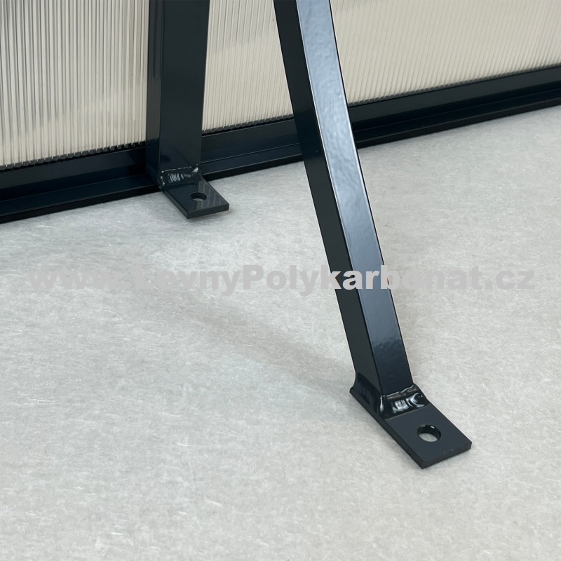 Vchodová stříška z PC tl.6 mm COVERNIT L-160 ANTRACIT/BRONZ - 160 x 100 x 25 cm