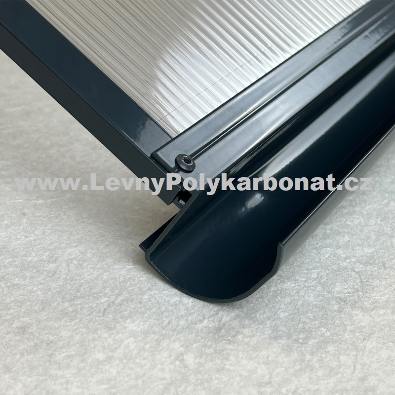 Vchodová stříška z PC tl.6 mm COVERNIT L-160 ANTRACIT/BRONZ - 160 x 100 x 25 cm