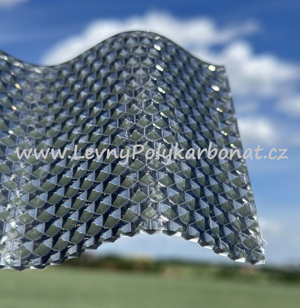 Vlna ŠEDÁ DIAMANT 2,8mm polykarbonát GUTTA WABE š.1,045m x dl.5m