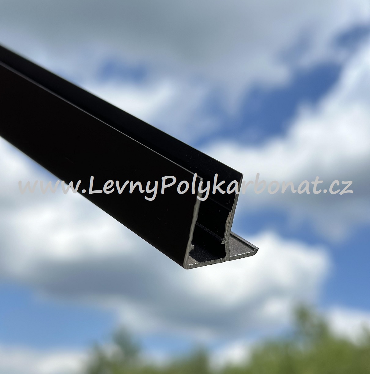 AL-U UKONČOVACÍ hliníkový profil prodl. hrana - tl.10mm - ELOX BRONZ dl.3200mm