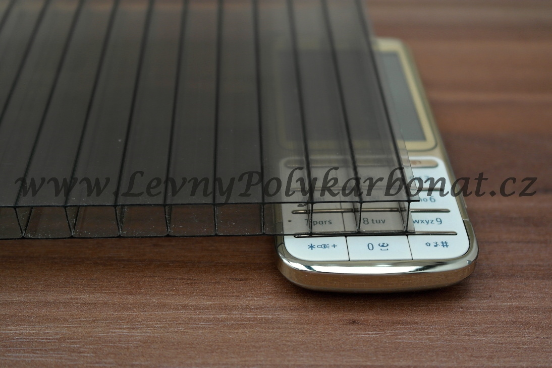Komůrková deska BRONZ 10mm 1UV GUTTAGLISS DUAL BOX š.2,1m x dl.7m