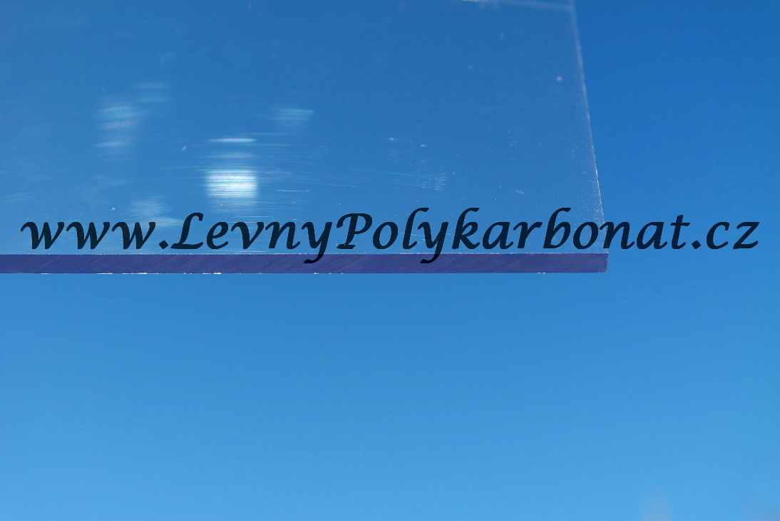 Plné ploché desky polykarbonát PC - bez UV - tl. 1 mm ČIRÁ 1,25 m x 2,05 m 