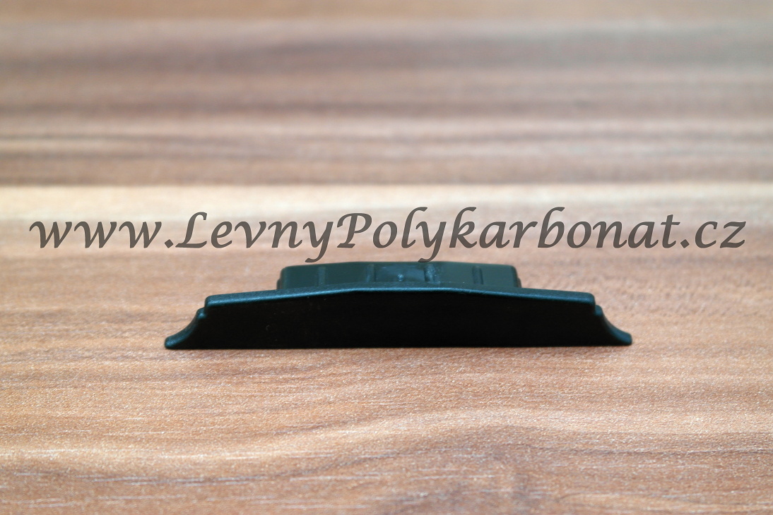 AL LIŠTY - KONCOVÁ KRYTKA plast PVC - ČERNÁ - do OBLÉ LIŠTY 60/9 mm