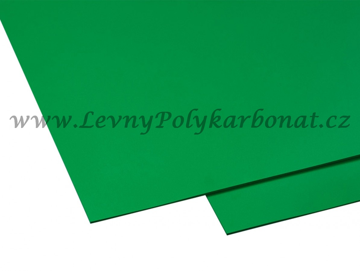 HOBBYCOLOR Polyvinylchloridová PVC deska - tl. 3 mm ZELENÁ š.50 cm x dl.25 cm