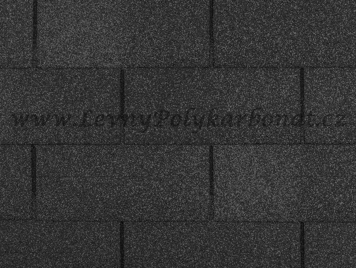 Bitumenový - asfaltový střešní šindel TOPGLASS RECTANGULAR - ČERNÁ (1m2)