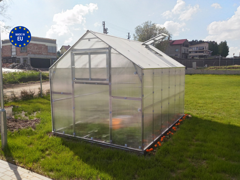 Zahradní skleník z polykarbonátu tl.6 mm COVERTEC HOUSE 2 - š.2,35 x dl.2,12 m