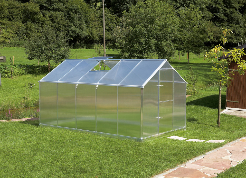 Zahradní skleník z polykarbonátu tl.6 mm GARDENTEC F5 - š.2,27 x dl.3,74 m