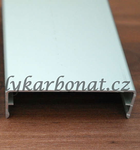 AL hliníková lišta NAKLAPÁVACÍ - PŘÍRODNÍ - PR. 53/18 mm dl. 6000 mm - HORNÍ DÍL