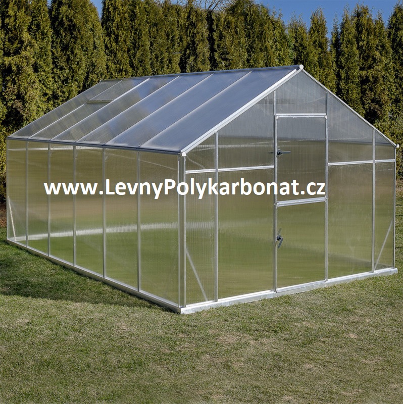 Zahradní skleník z polykarbonátu tl.6 mm SANUS XL 4 ANTRACIT š.2,9 x dl.1,5 m